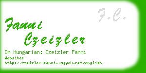 fanni czeizler business card